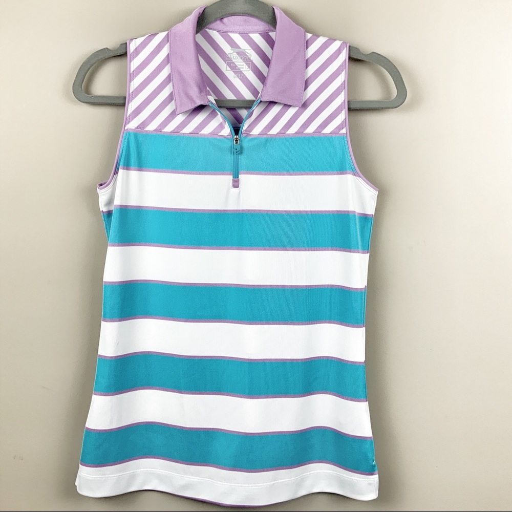 Slazenger Golf Zip up Collard Tank S